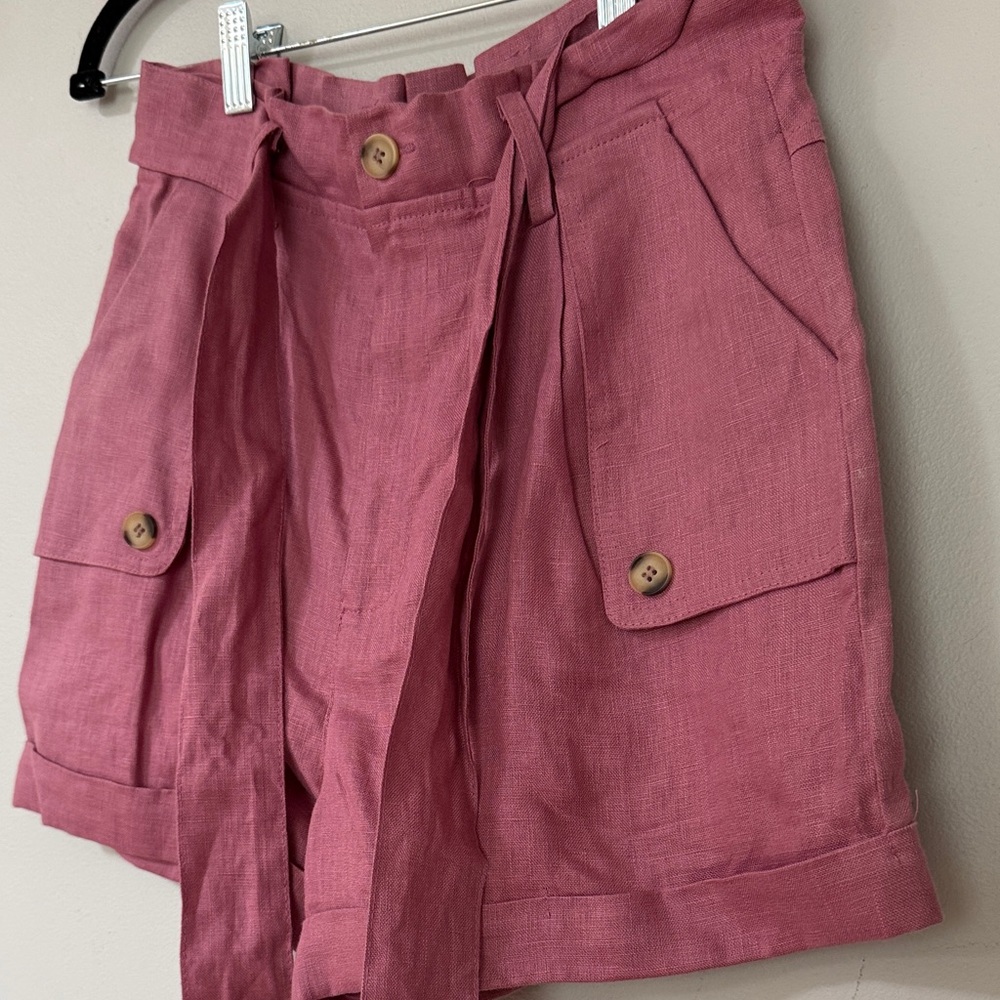 Fate Paperbag Cargo Shorts in Dusty Rose